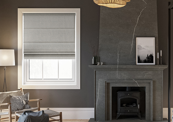 Delicate Chevron, Davy Grey - Roman Blind - Image 3